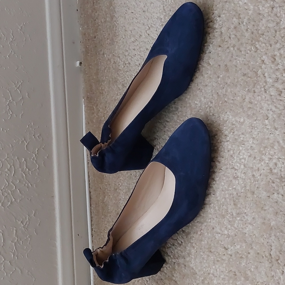 Size 11 navy suede shoes by everlane